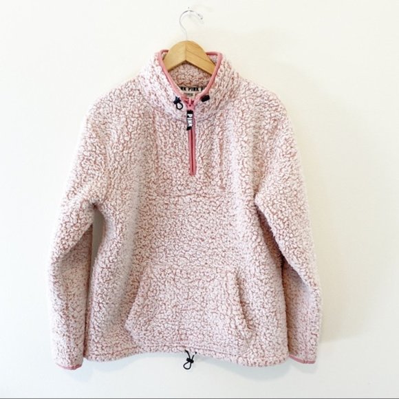 PINK Victoria's Secret Tops - Victoria’s Secret PINK Sherpa Pullover Size Medium